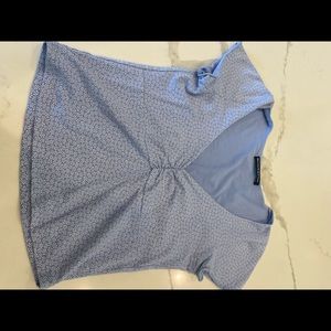 Blue and white Brandy Melville top one size low cut